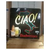 Budweiser Ciao Light Up Sign