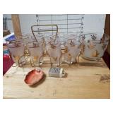 Glass & Ice Bucket Set & Miniature Dish & Grater