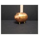 Copper Colored Metal Piggy Bank