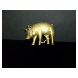 Gold Colored Pig Belt Buckle