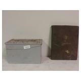 Ammo Box With Fishing Weights And Book