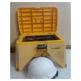 Tools, Stool And Hard Hat