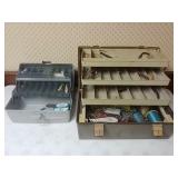 Two Tackle Boxes With Fishing Equipment