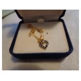 Heart Shaped Pendant 10K with Necklace