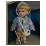 Little Girl with Scooter Doll 12"