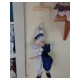 clown on hanging swing 30" top to bottom