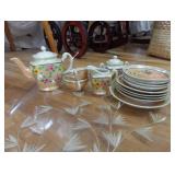 Child Tea Set "made in Japan", Brown with Floral