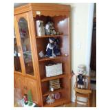 Broyhill Oak Corner Shelf contents NOT included