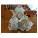 Tea Set w/ Pot, Creamer, Sugar, not doll SIZE