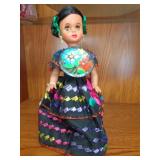 13" tall Indian Doll, eyes close when lying down