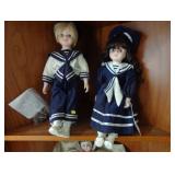 Sailor Boy and Girl Doll 15" tall