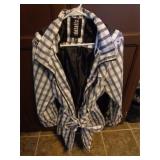 details Checkered Hooded Jacket Size 1X