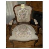 Solid wood chair with cushion
