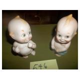 Pair of Ceramic Cupids signed