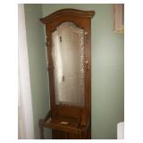 Oak Hall Tree with Mirror