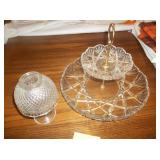 12" Tiered candy dish and candle holder