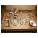 lot of glasses, stem glasses, etc