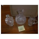3pcs clear "crystal" glassware