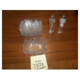 lot of clear "cyrstal" glassware