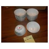 12 4.5" floral pattern bowls