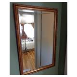 Gold framed mirror 33" x 21"