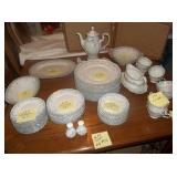 66pcs Set of Blue Floral China, look @ pics