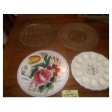 lot of plates, eggplate, cake, etc..