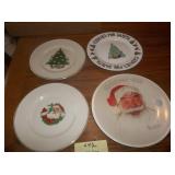 Lot of 4 Christmas Plates