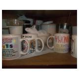 pyrex bowls, mugs and more