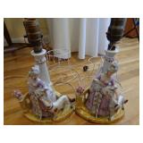 Vintage Victorian End Table Lamps 12"