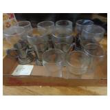 lot of glasses with metal base