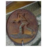 Cast Iron Fireman Wall Hanger
