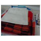 lot of fabric, table mats