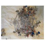 lot of metal hangers