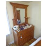 dresser with mirror