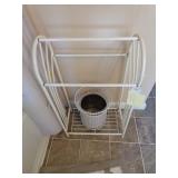 towel rack stand & trash can