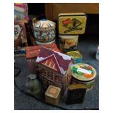 lot of 10 tins, house tin and more