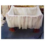 Crib on wheels with cover