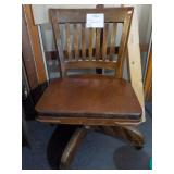 Wooden Office Chair on wheels