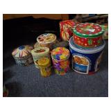 lot of 10 tins, circus top, etc..
