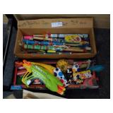 2 box lot of toys, blow gun, etc..