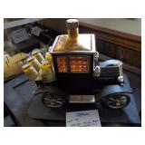Old Car Music Box, liquor decanter w/ shot