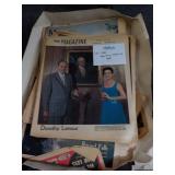 lot of magazines, The Sun, etc..