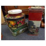 lot of 8 misc tins, newsboy, etc..