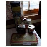 lot of 5 misc collector tins