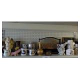 lot of misc items, glass, pitcher, vase, etc..