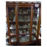 Oak Glass Cabinet w/shelfs
