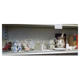 Lot of misc glass, anniversary plate pitcher,