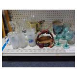 lot of misc glass, vase, glasses, etc, look @