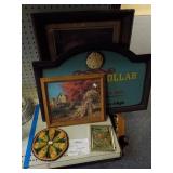 lot of pictures, prints, sign, look @ PICS